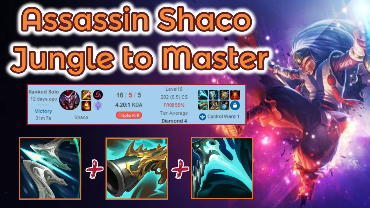 Galeforce Assassin Shaco Jungle to Master in S11 [League of Legends] Full Gameplay - Infernal Shaco