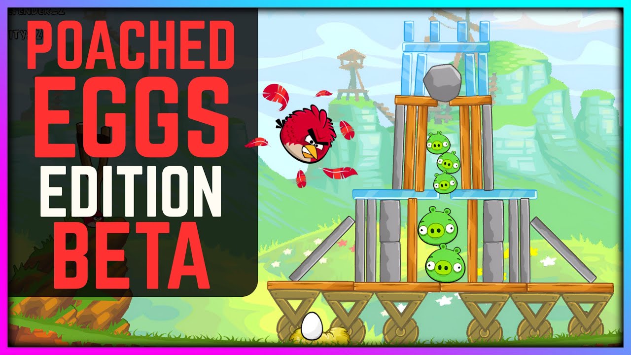 Red's Mighty Feathers Poached Eggs Edition Egg Defender Custom Level Mod #angrybirds #badpiggies #gt
