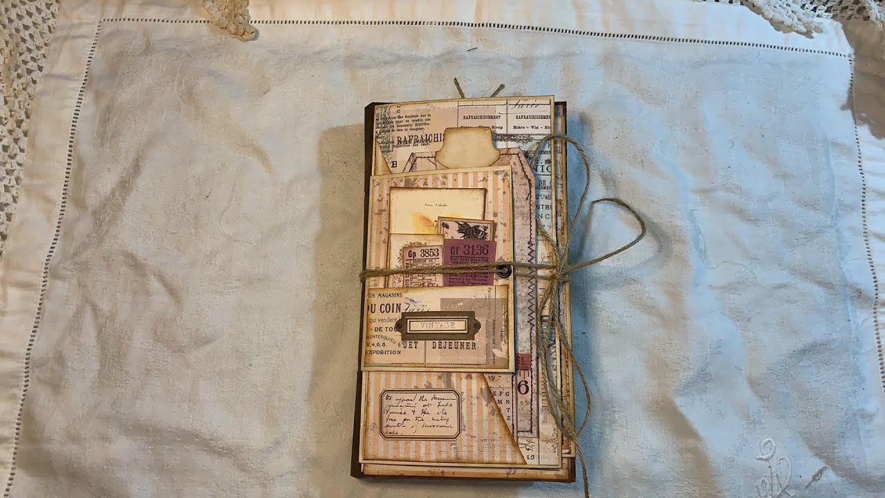 Vintage journal with a flip flap cover