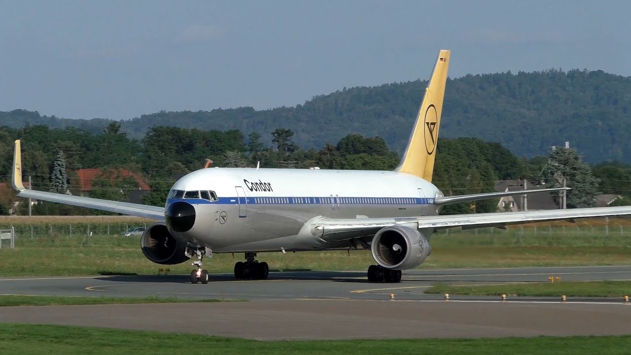 Condor Boeing 767 *Retro Livery* takeoff at Graz Airport | D-ABUM