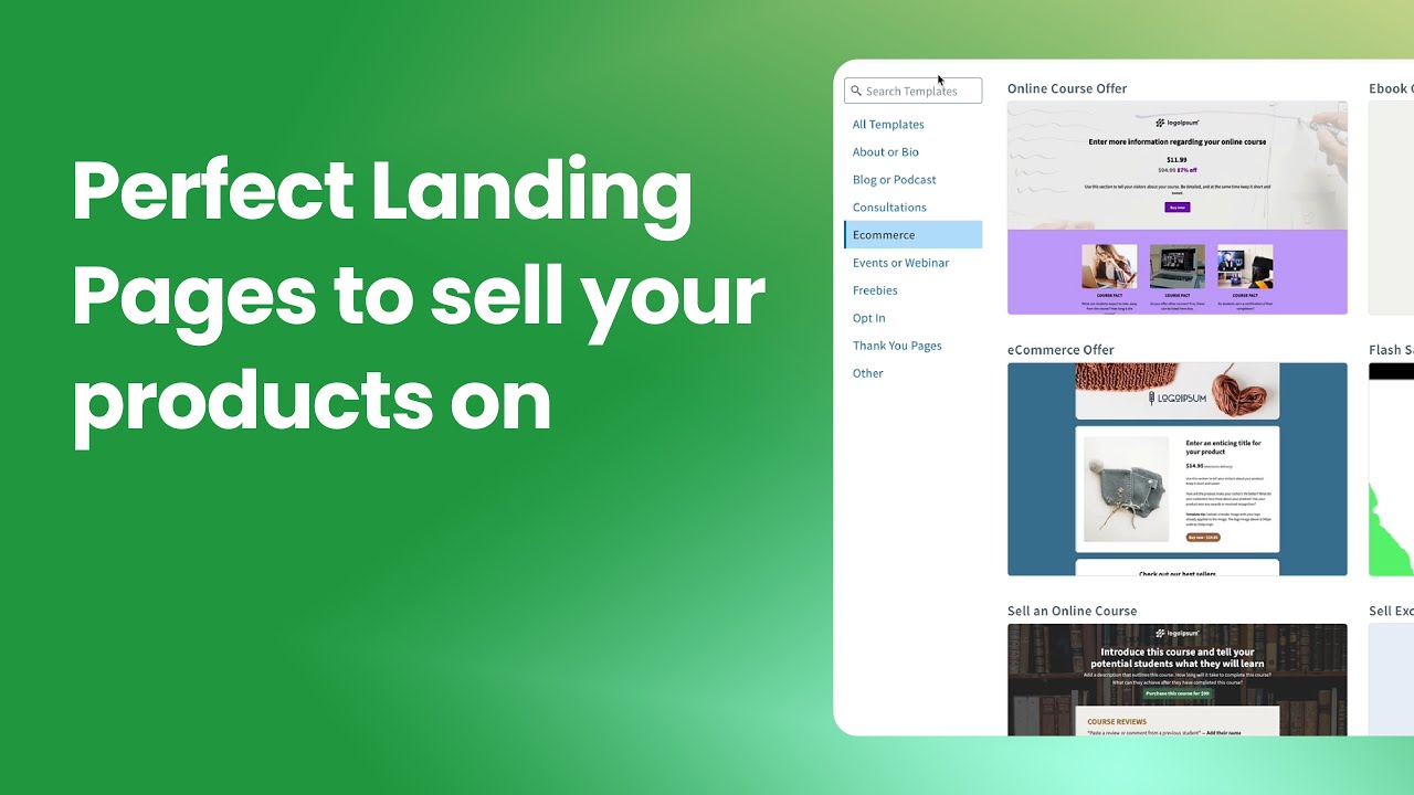 Perfect Landing Pages to sell your products on