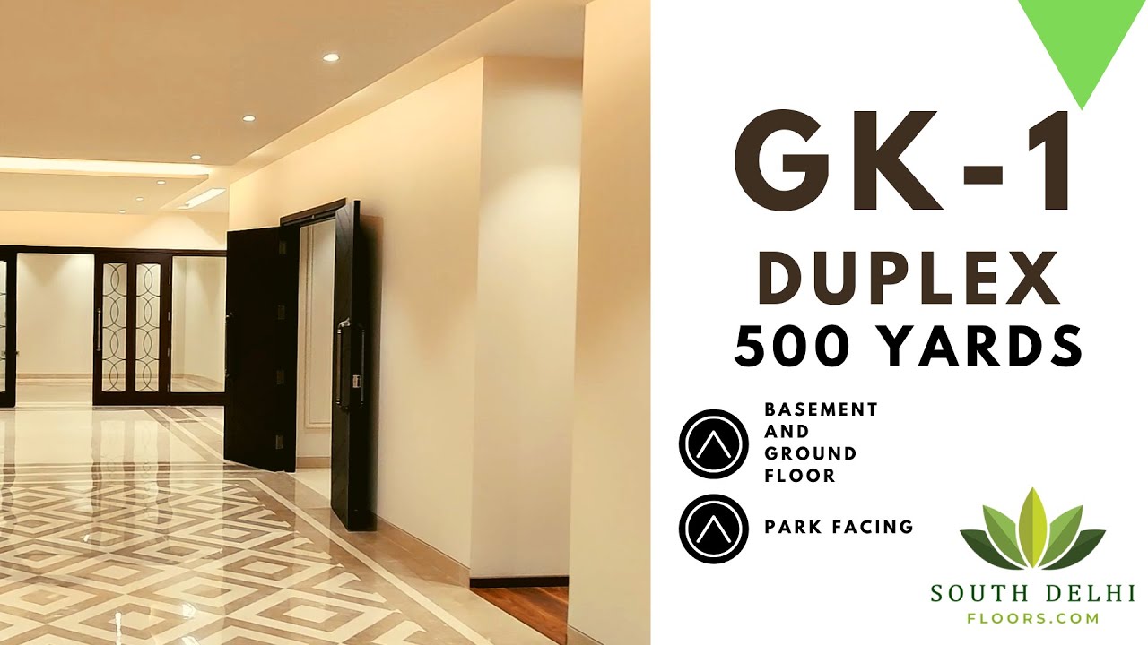 Luxury Duplex in South Delhi, GK-1 500 Yards Basement and Ground Floor