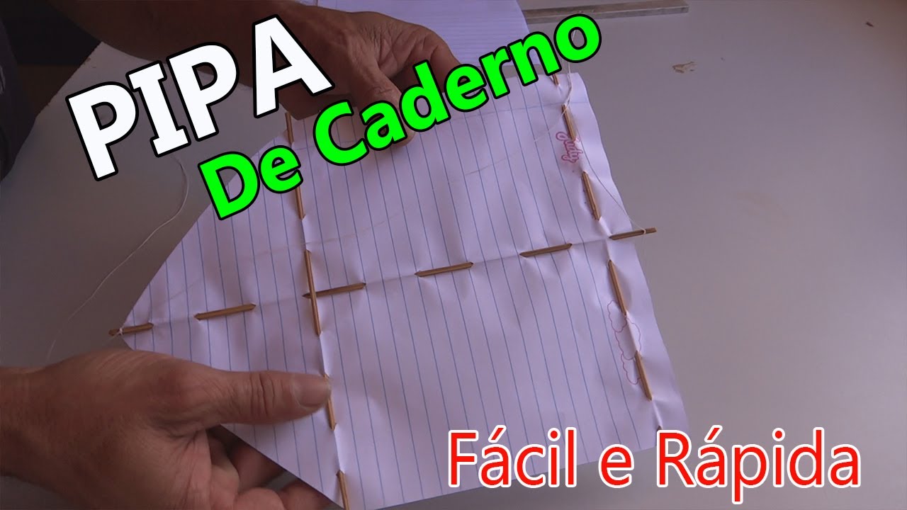 PIPA DE CADERNO | FAZENDO A PIPA MAIS BARATA E FÁCIL DO MUNDO