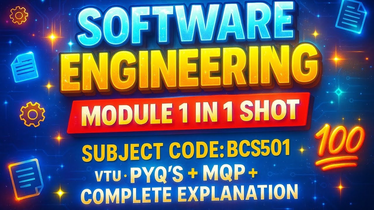 Software engineering| BCS501| important questions| Module 1| PYQ'S |model question paper|vtu 5th sem