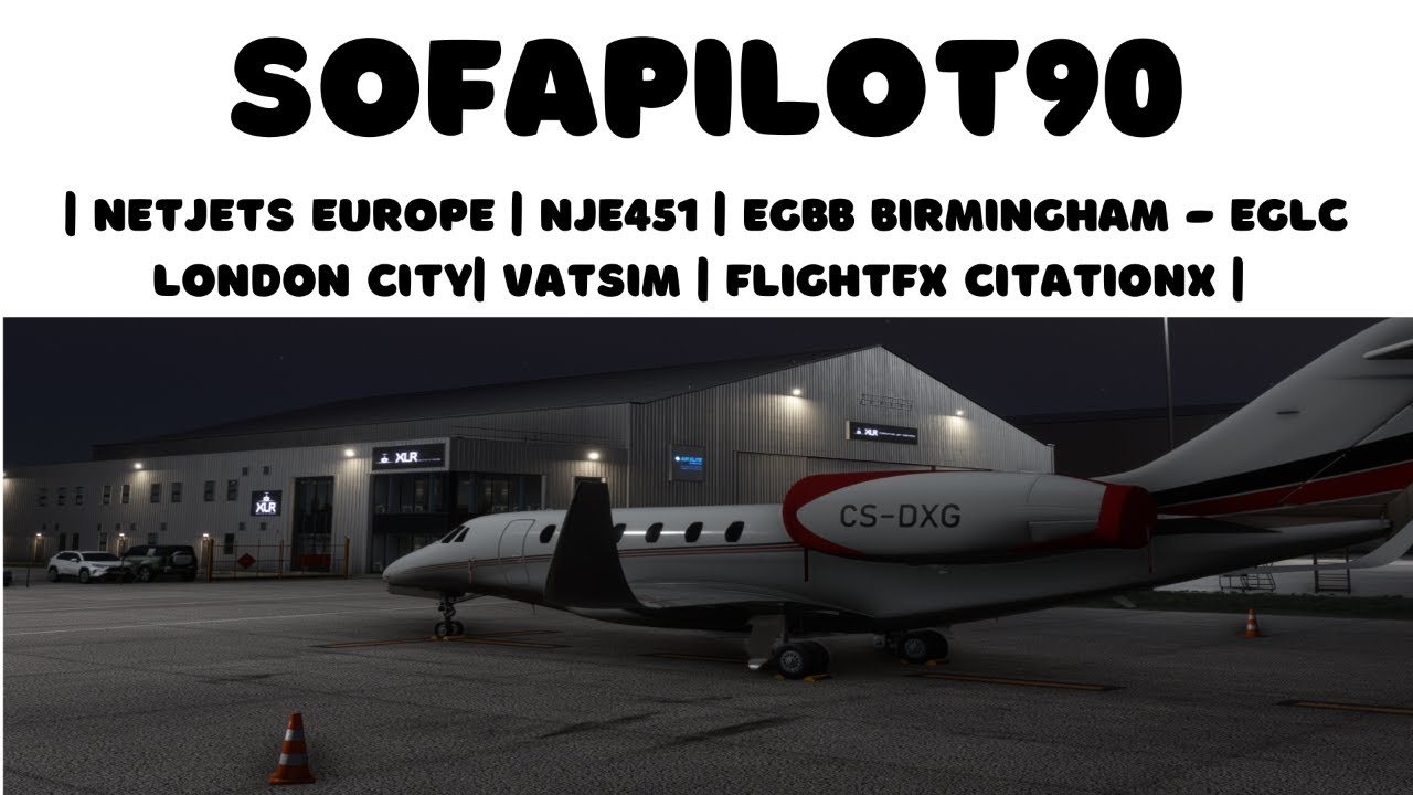 NetJets Europe NJE415 | EGBB ✈️ EGLC | VATSIM C750 Citation X [Live ATC + Flight Sim]t