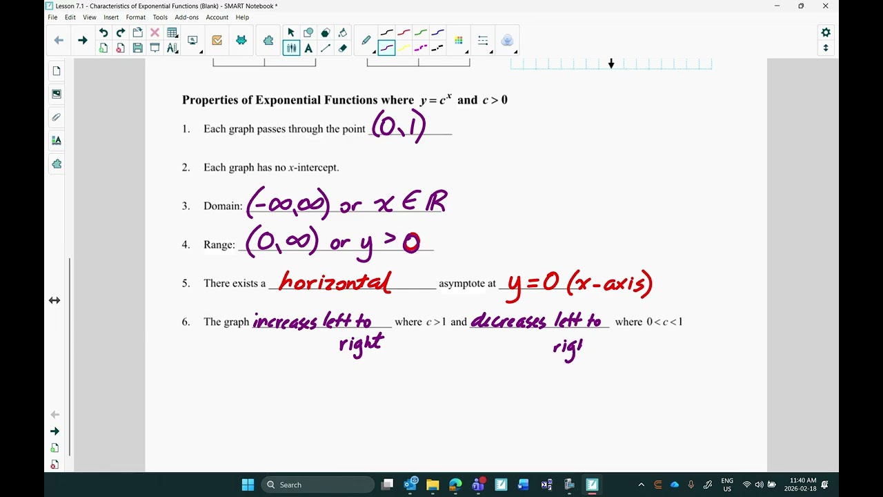 Lesson 7.1: Characteristics of Exponential Functions (Video Lesson)