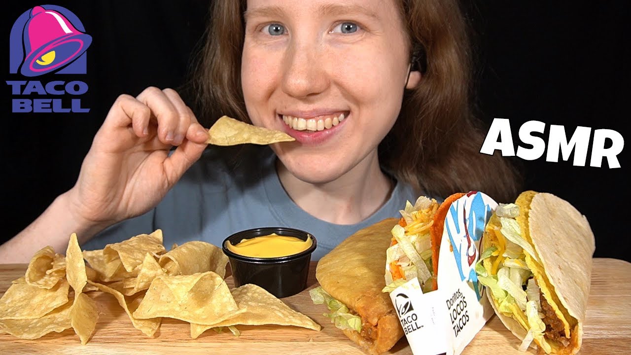 ASMR TACO BELL CHALUPA BOX MUKBANG (No Talking) EATING SOUNDS