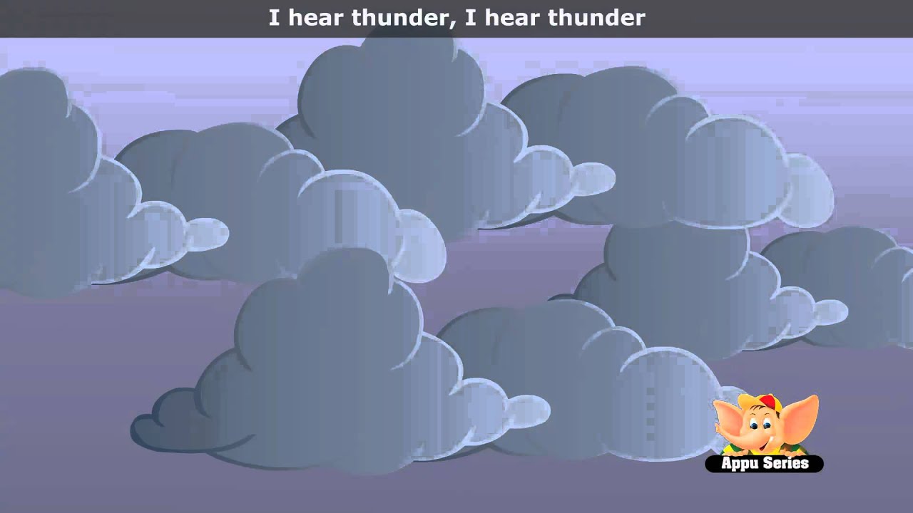I Hear Thunder - Nursery Rhyme with Lyrics (HD)