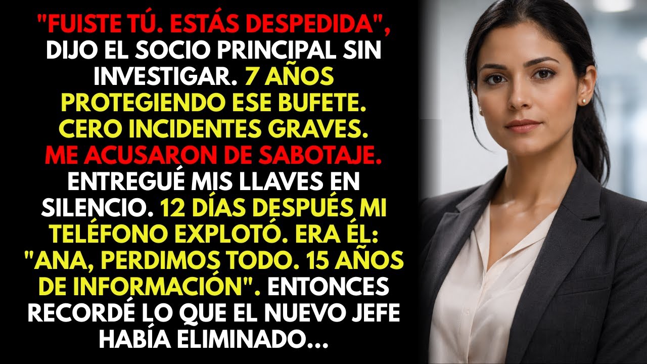 Me acusaron de filtrar información confidencial… pero yo era quien la protegía desde hace 7 años