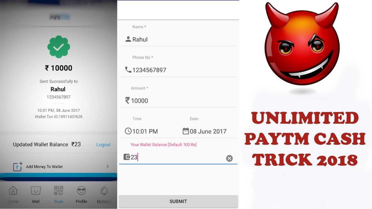 Unlimited Paytm Cash Trick | Best Trick 2018 | Only For Education Purpose