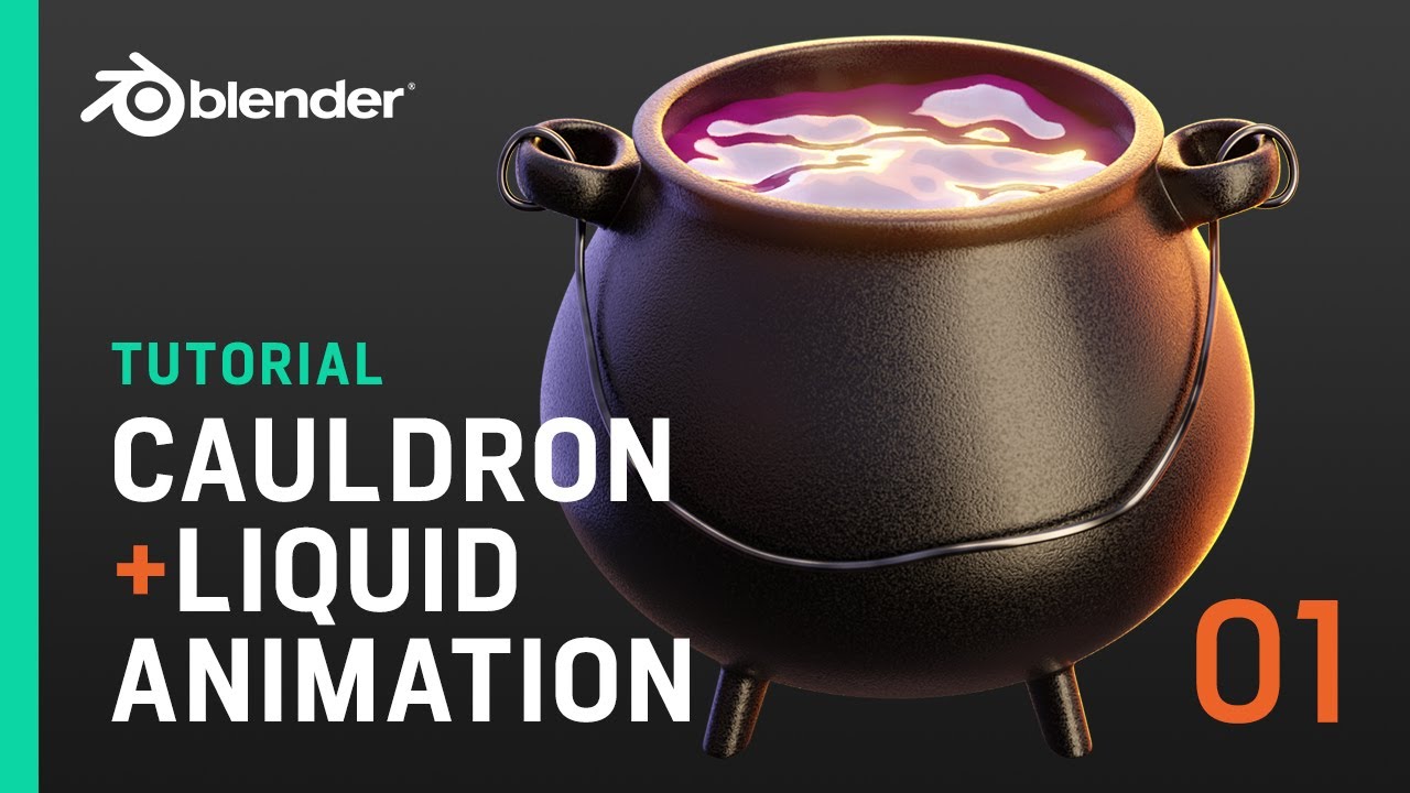 Blender Tutorial - Magic Cauldron With Liquid Animation Part 1