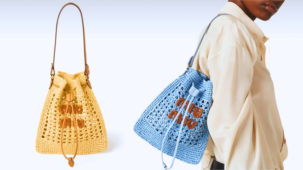 Crochet The 800 Euro Miu Miu Bag Pattern Like a Pro #crochettutorial #crochetbag #raffiabag
