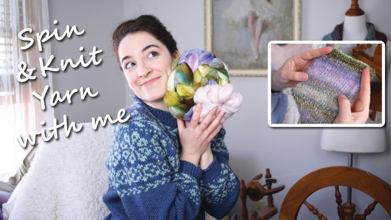 Fiber swap chat + relaxing spin and knit comparison