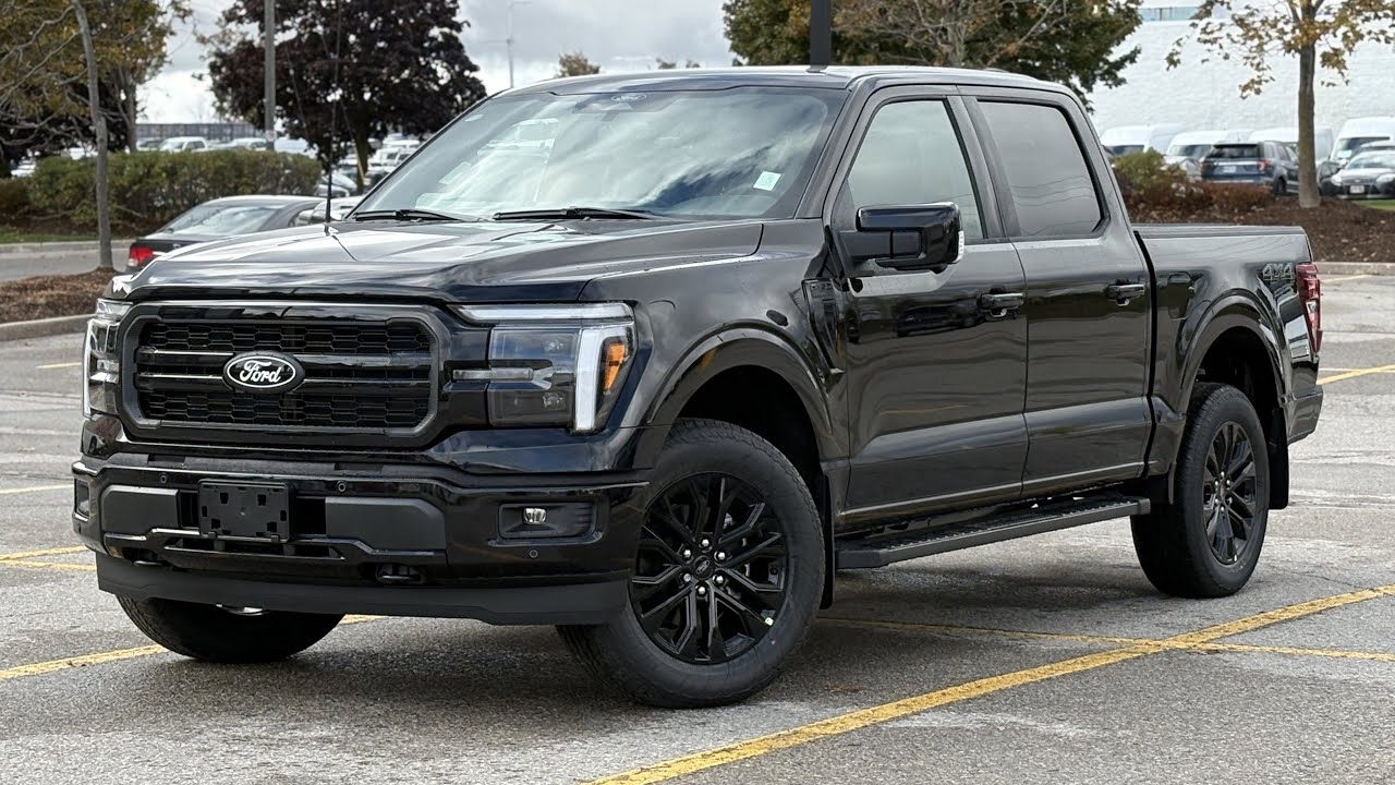 New 2025 Ford F-150 LARIAT in Agate Black Metallic | Barrie Ford