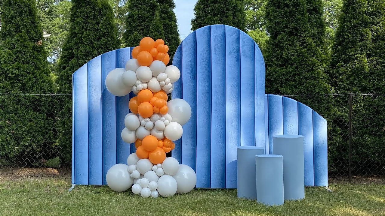 How To Make A Freestanding Balloon Garland Decoration With Backdrops