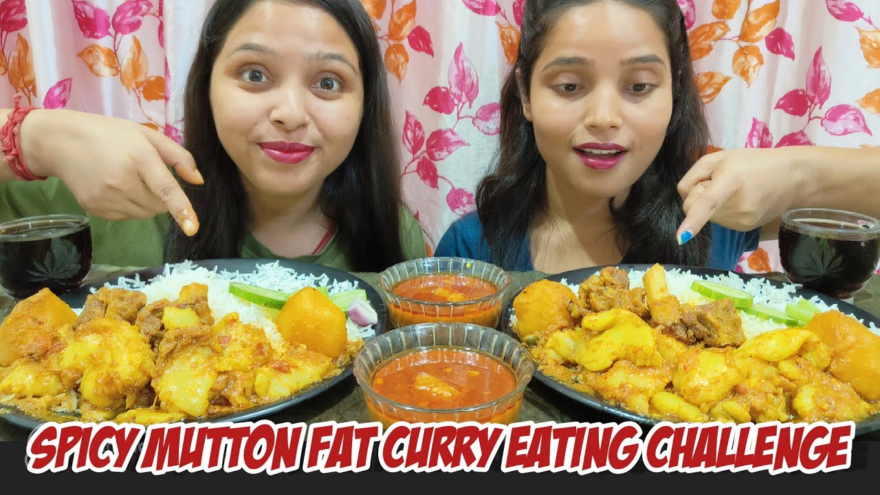 Aj Amra Spicy Mutton Fat Curry and Rice Eating Challenge Niye Aslam