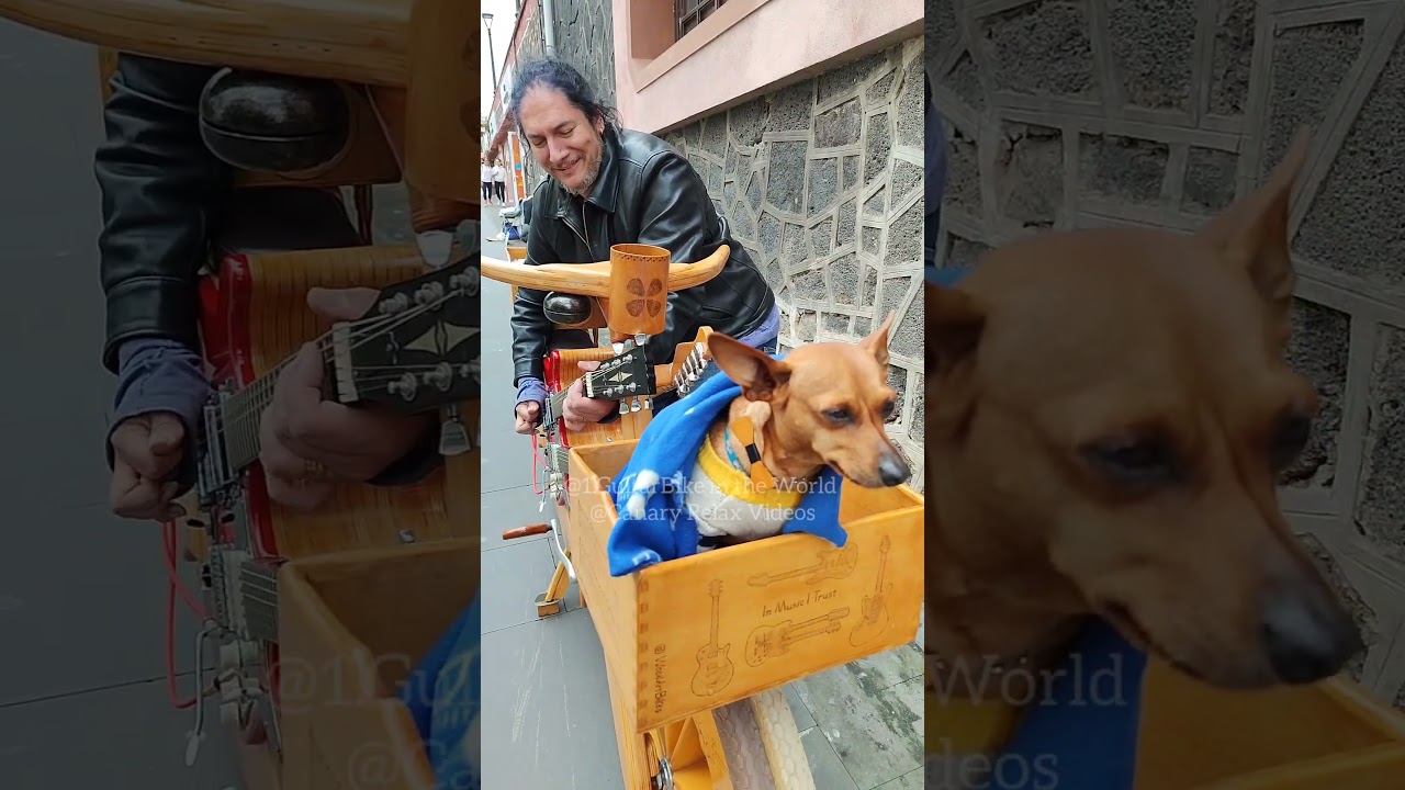 Puerto de la Cruz Tenerife with 1.GuitarBike in the World