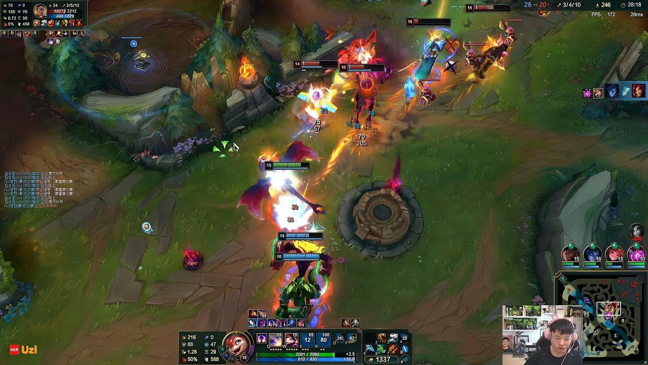 Uzi fullstream : Smolder ADC New Build Korea Challenger Gameplay