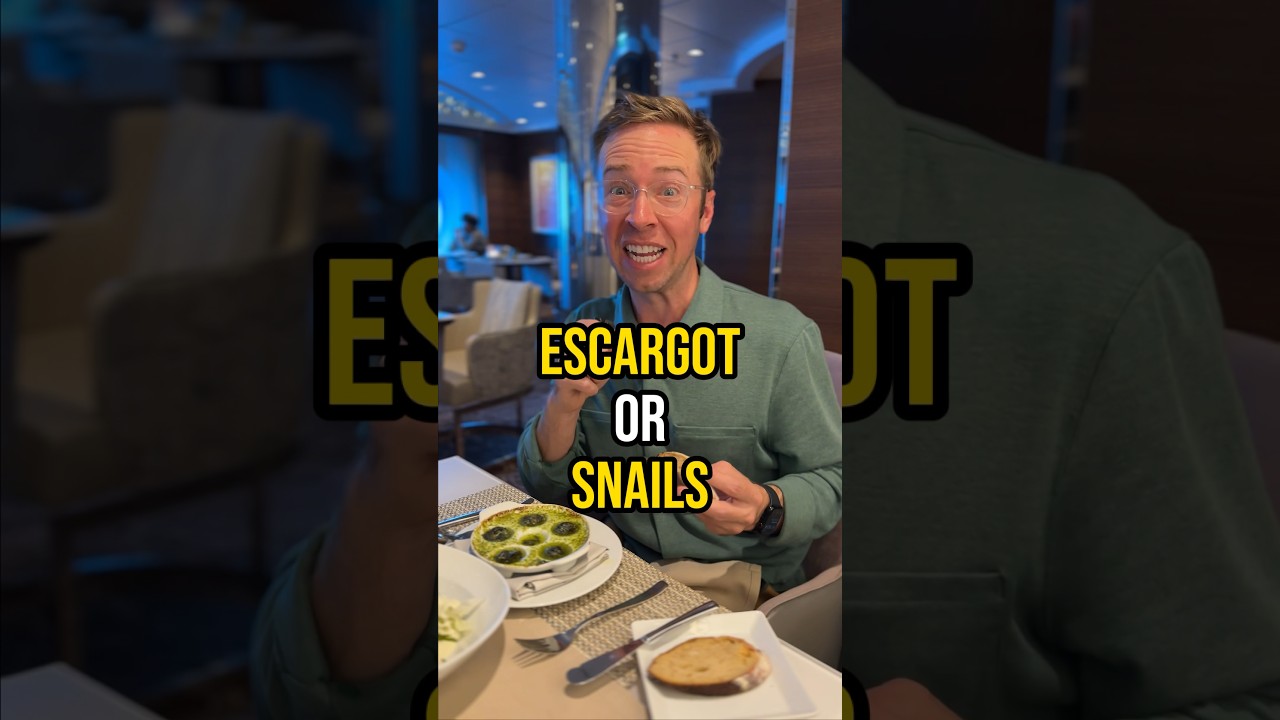 Escargot is one of my favorite things to order when I&rsquo;m on a cruise #cruise #escargot #snails