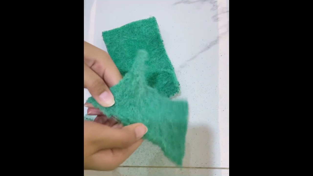 Asmr dry scour + scour ripping + scour squeezing + scour scratching | dryspongebyai.