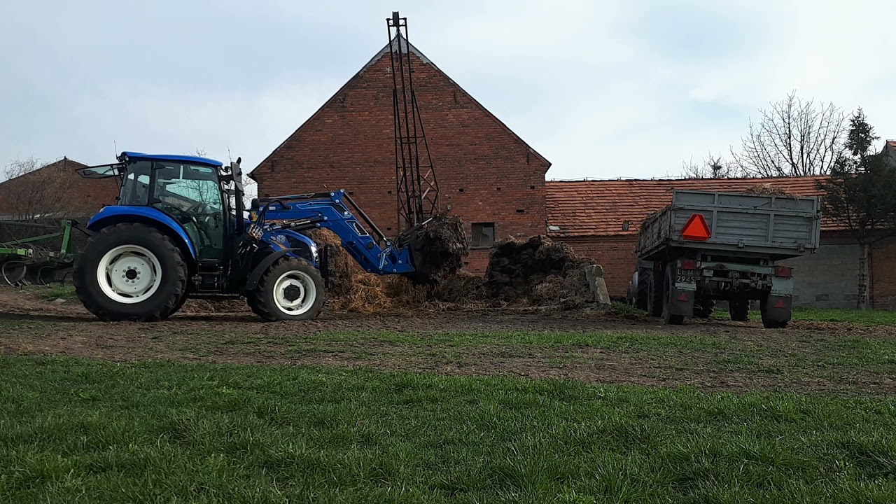 New Holland T4.75 i Hydramet XTreme M - załadunek obornika