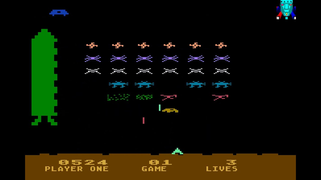 Atari 800 Game: Space Invaders (1980 Atari)