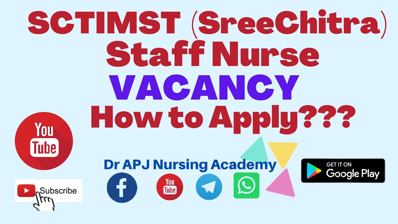 SCTIMST Temporaray  Staff Nurse Vacancy How to Apply ???