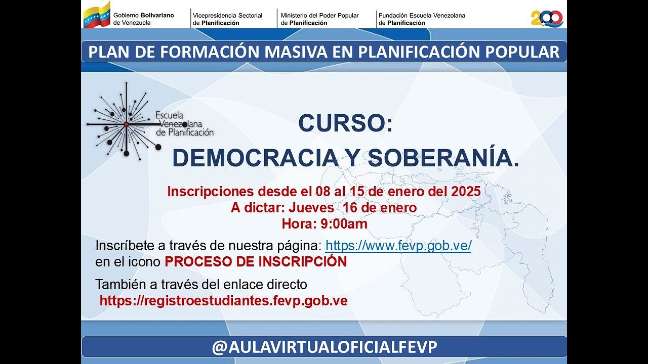 CURSO: DEMOCRACIA Y SOBERANÍA.