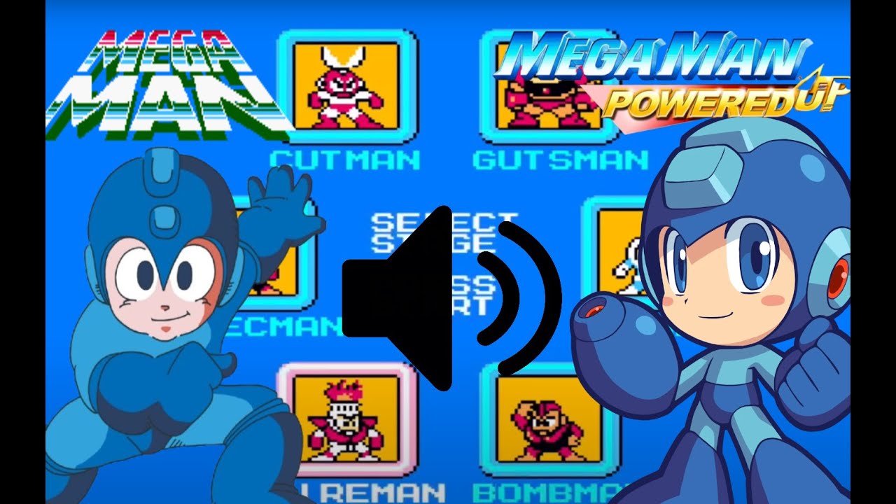 Mega Man with Mega Man Powered Up VA: Six Robot Masters