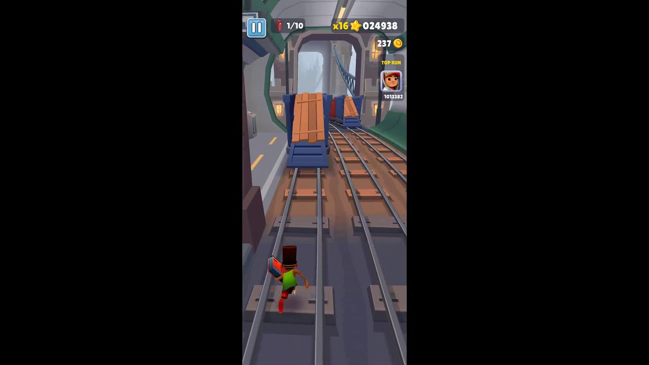 playing subway surfers 10k Coins Target atleast