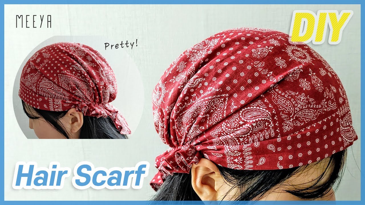 DIY Pretty pleated Bandana| |예쁜 주름 두건 만들기|Ruffle|ScrubcapTutorial|pattern|반다나|Hairscarf|헤어스카프|バンダナ