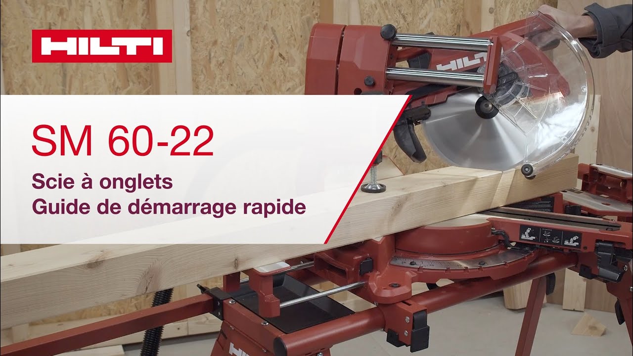Scie à onglets sans fil Hilti Nuron SM 60-22 - Guide de démarrage rapide