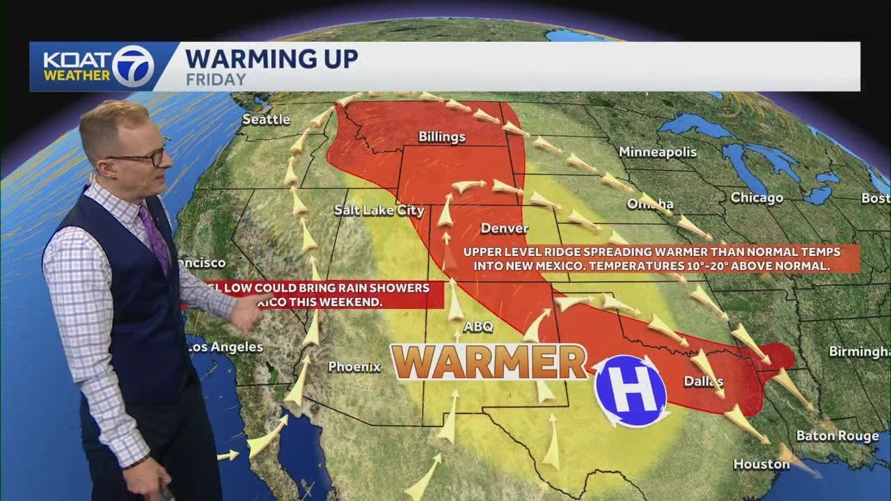 Warming afternoons expected across New Mexico into the weekend