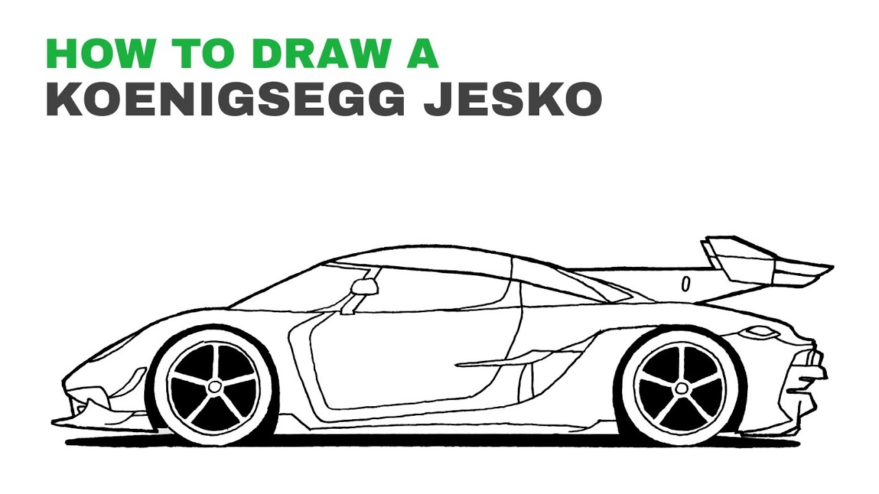 How To Draw A Koenigsegg Jesko - Easy To Follow