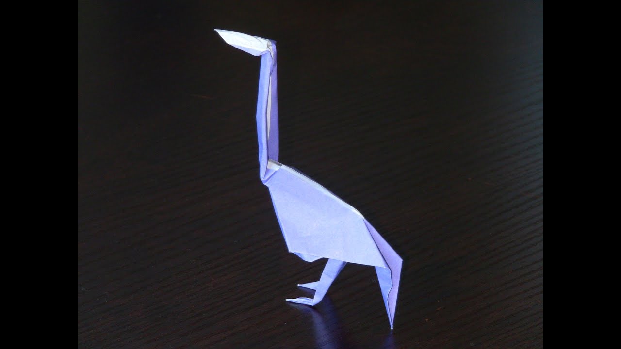How to fold an origami emu