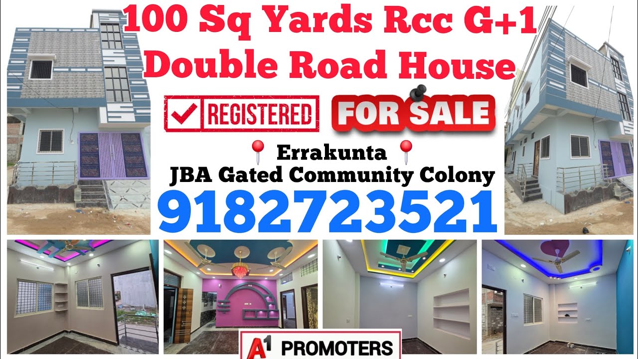 100 Sq Yards Rcc Brand New G+1 House For Sale In Errakunta JBA Gated Community Colony Hyderabad