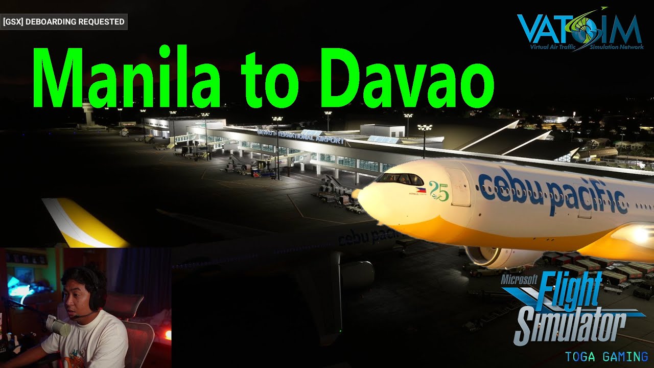 MSFS Manila to Davao | A330-900 | Vatsim Philippines 🇵🇭