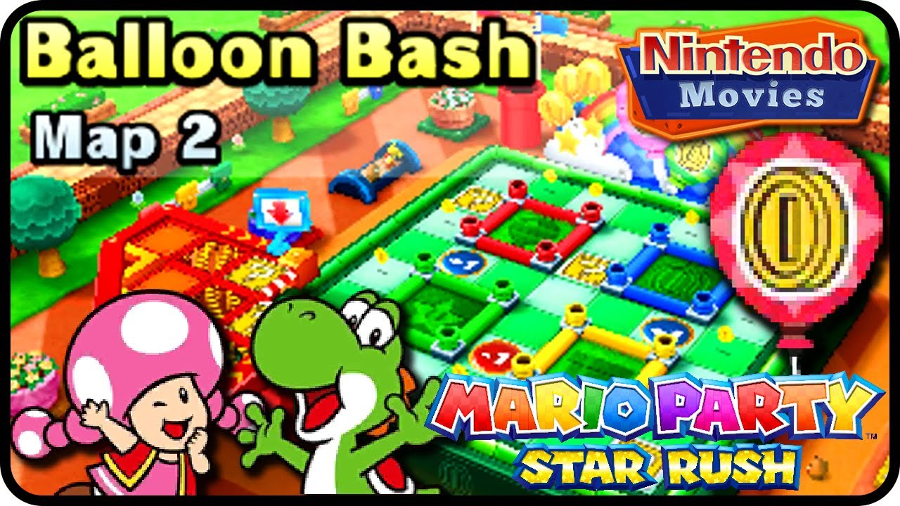 Mario Party Star Rush - Balloon Bash Map 2 (2 Players)