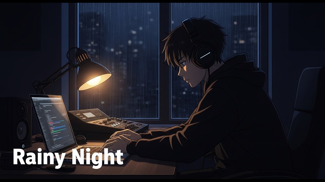 Rainy Night Study Beats 🌧️ | Lofi Jazzhop for Deep Focus & Relaxation