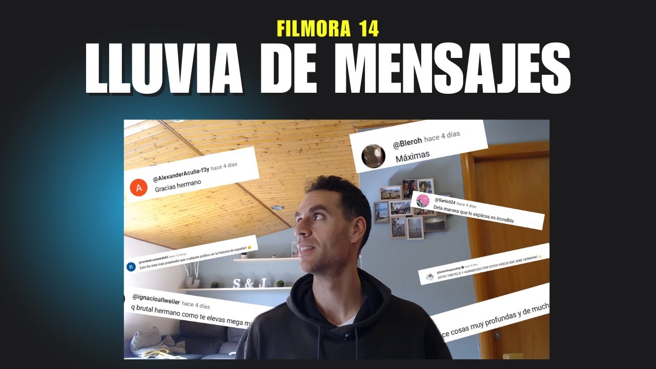 APRENDE A HACER LLUVIA DE MENSAJES -  FILMORA 14