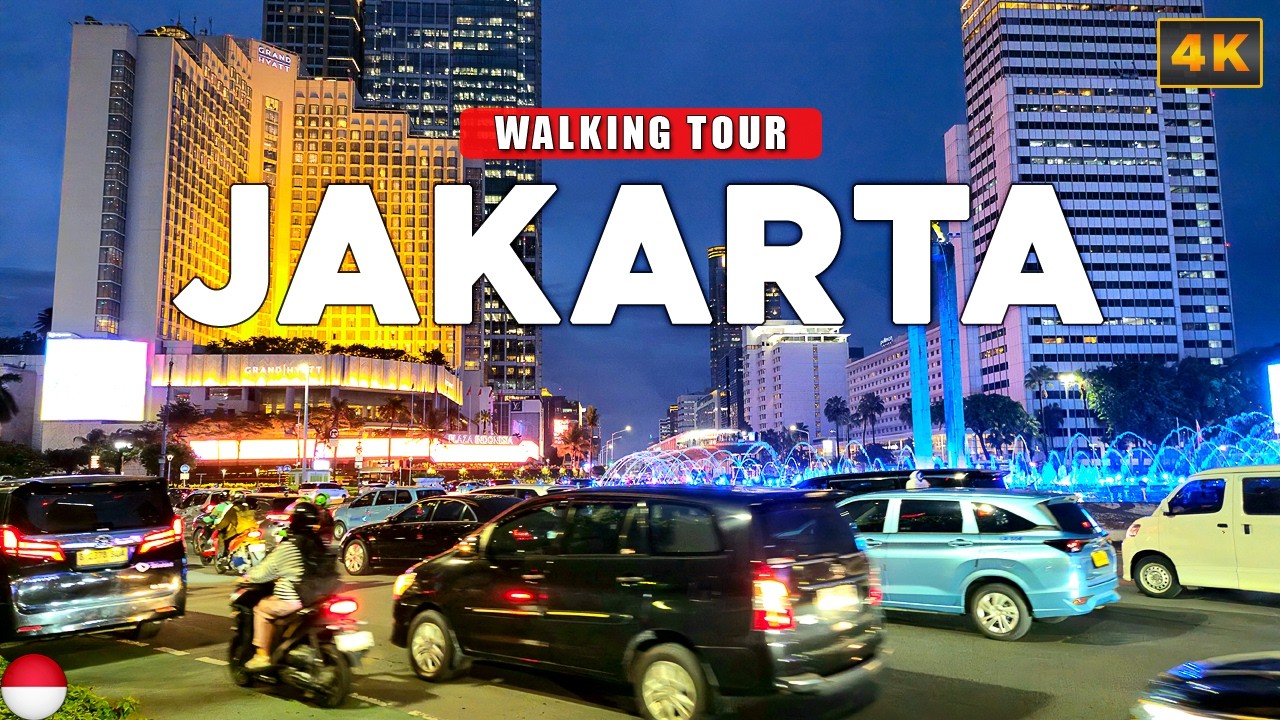 Джакарта, ИНДОНЕЗИЯ &ndash; Ментенг и Тамрин, центр Джакарты 4K Walking Tour