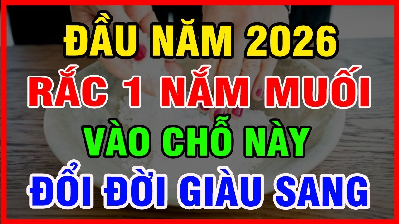 Đầu Năm 2026 RẮC 1 Nắm MUỐI Vào Chỗ Này Tiền Vàng Ùn Ùn Đổ Vào Nhà, Đổi Đời Giàu Sang Sung Sướng