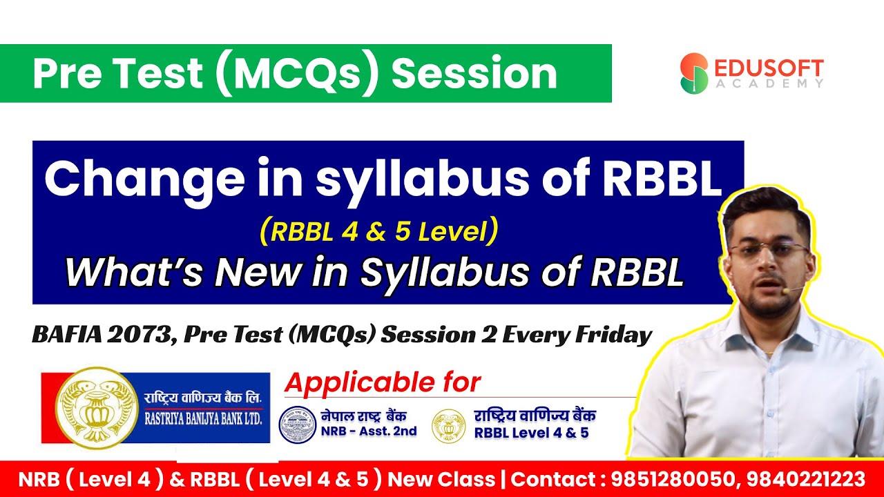 New Syllabus of RBBL | Change in syllabus of RBBL and what's New in syllabus.