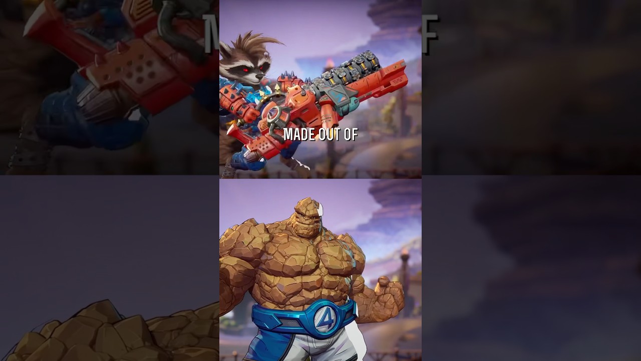 The Thing and Rocket Raccoon interaction - Marvel Rivals