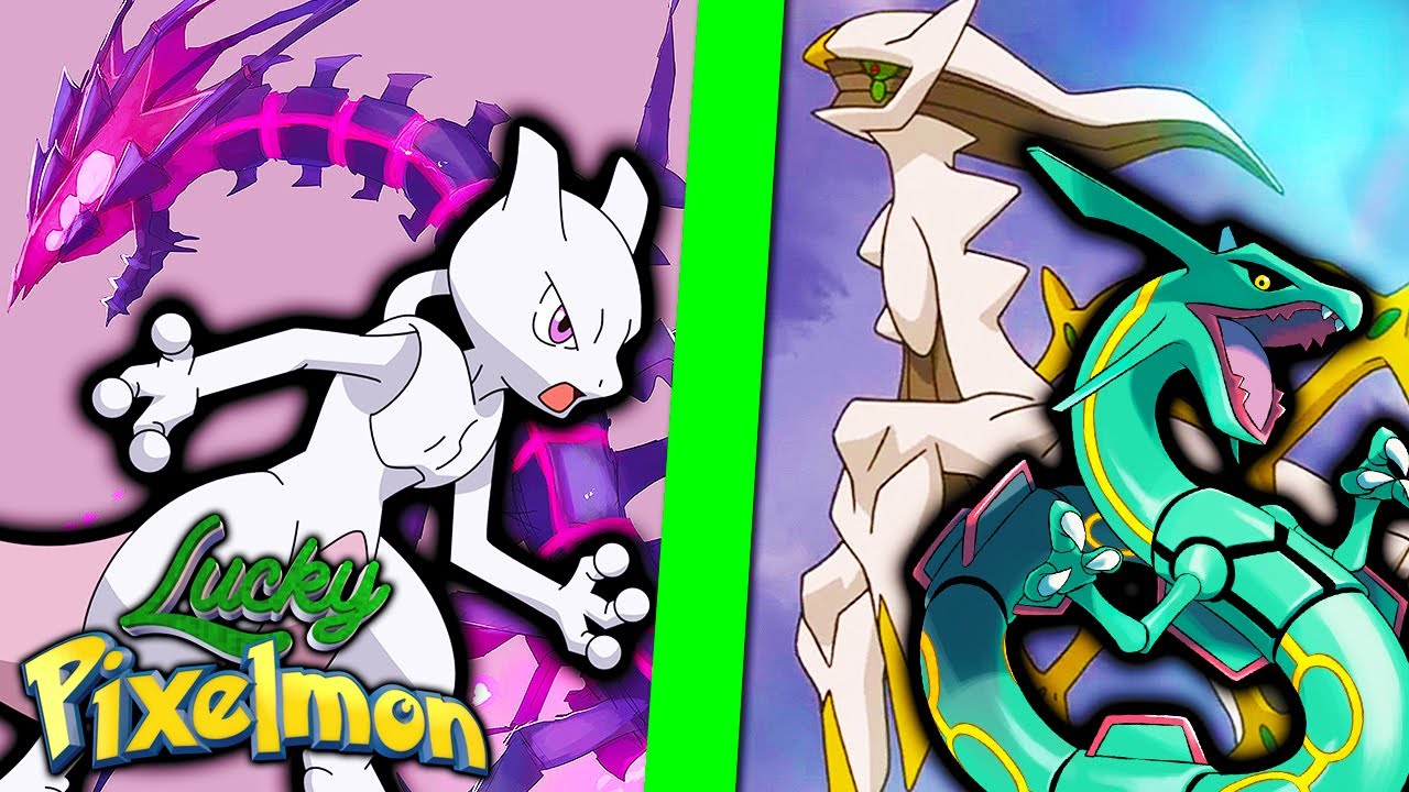 Minecraft LUCKY PIXELMON - ETERNATUS e MEWTWO vs ARCEUS e RAYQUAZA ! A BATALHA DE LENDÁRIOS ÉPICA !!