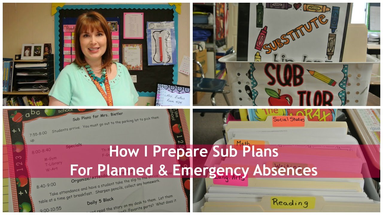 🍎How I Prepare Sub Plans for Planned & Emergency Absences| Tina Bietler