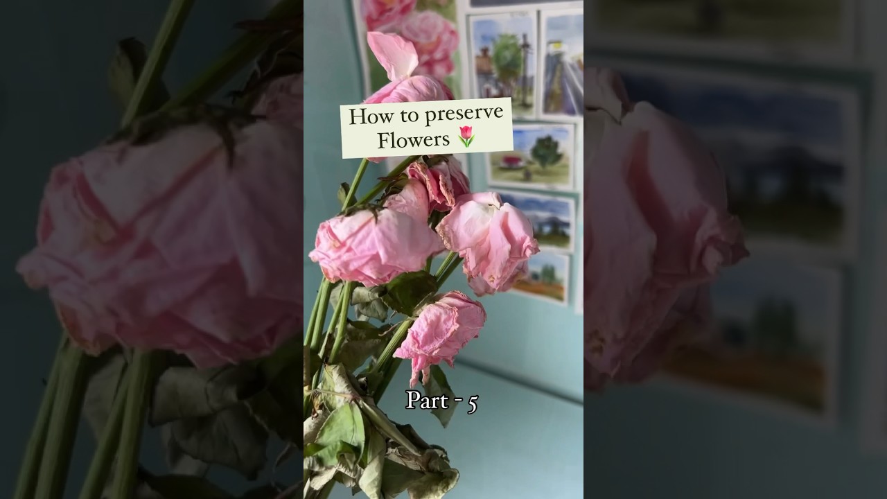 How to preserve real flowers 🌷 | Drying flowers in seconds 😉 #diy #arthacks #flowerpressing