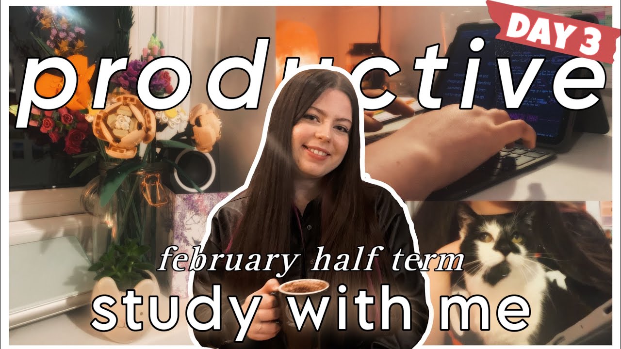 Productive Day in the Life of an A Level Student in February Half Term 📚🎧📖 7 hours study | day 3