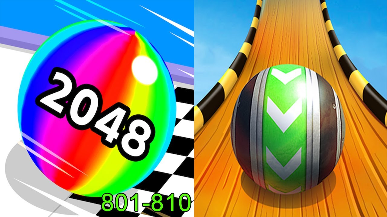 Ball Run 2048 VS Sky Rolling Ball 3D Android iOS Mobile Gameplay Walkthrough Level 801-810