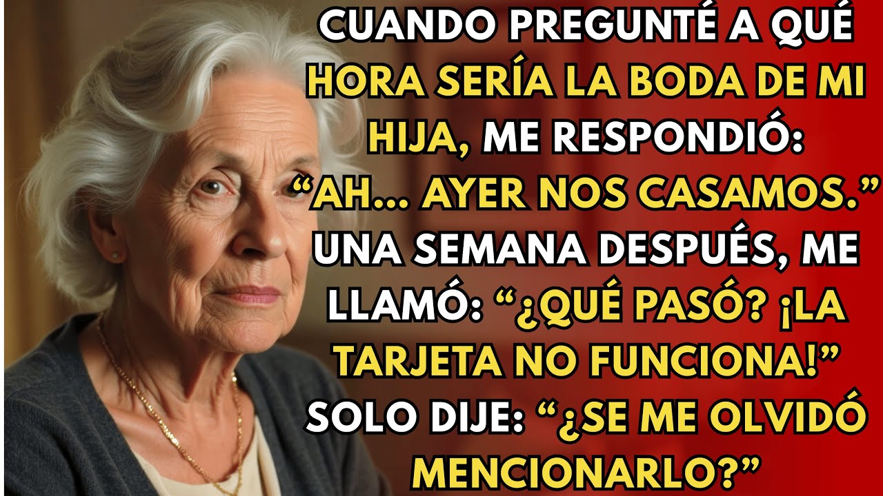“¡Ayer nos casamos!”: La respuesta de mi hija cuando pregunté por su boda